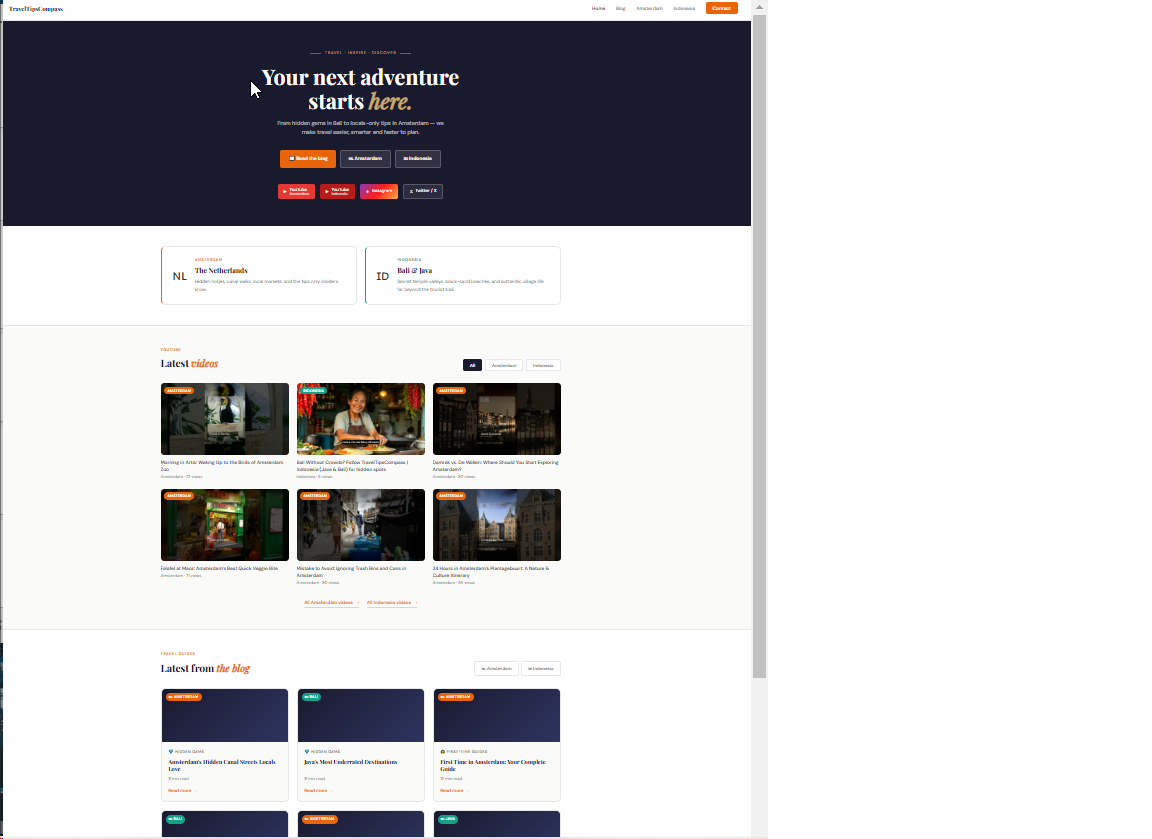 TravelTipsCompass content engine