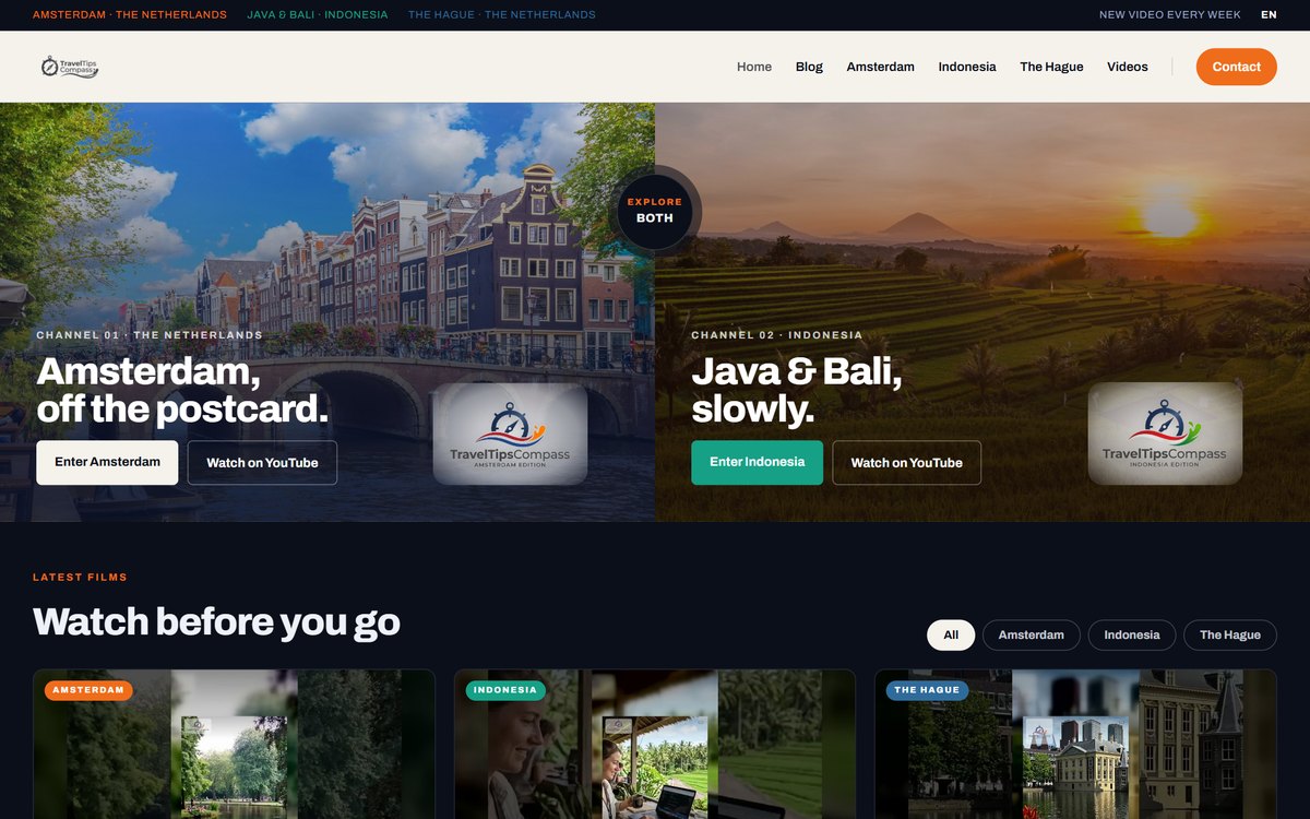 TravelTipsCompass — AI-driven travel content platform